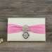 Silk Invitation Rectangle Wedding Invitation Card Customized 